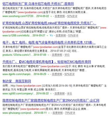 天津小猫电缆易站通百度效果